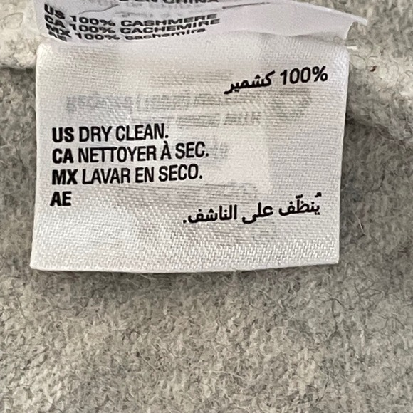 Charter Club Cashmere Cowl Neck Poncho Sweater Grey Windowpane Size 2X/3X FA19 - Picture 8 of 13